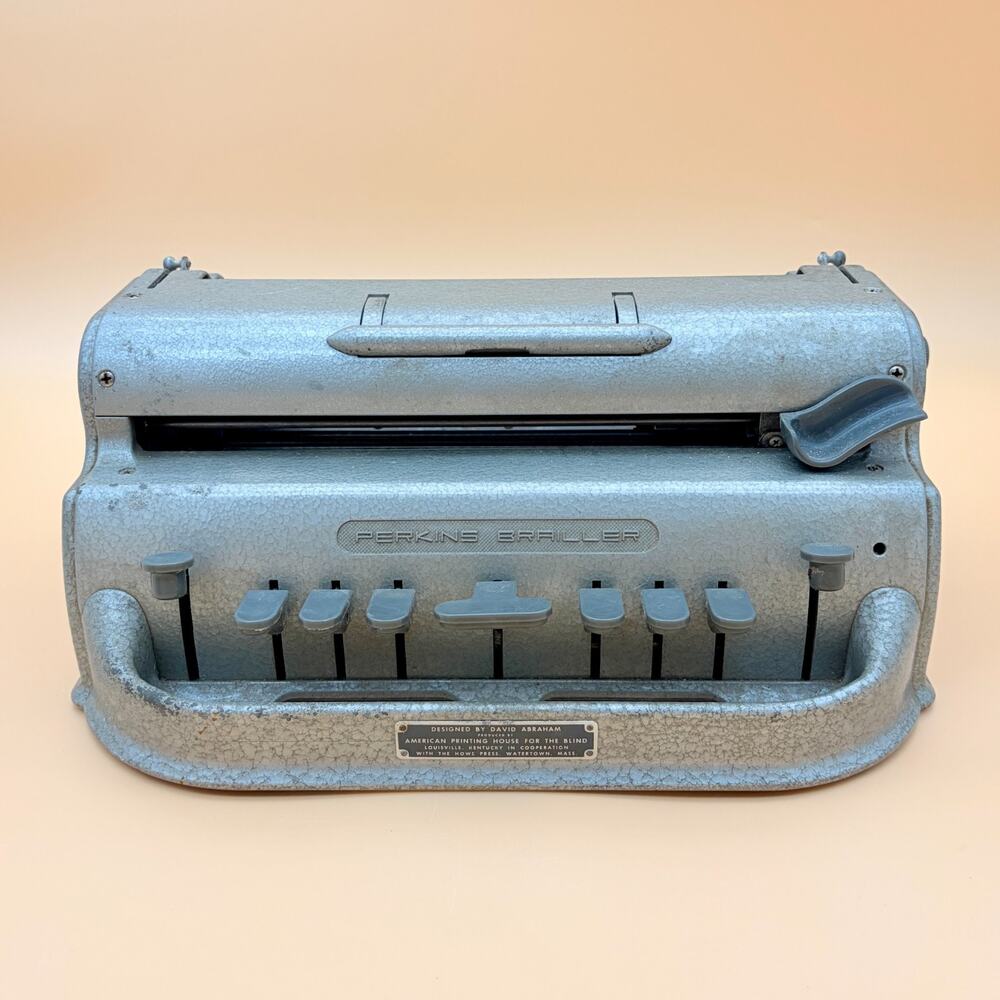 Perkins Brailler Braille Typewriter David Abraham Howe Press Tested Working